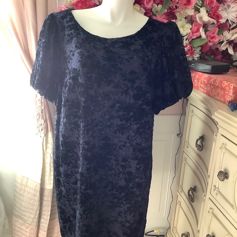 Jessica Howard plus size 24 dress blue and black